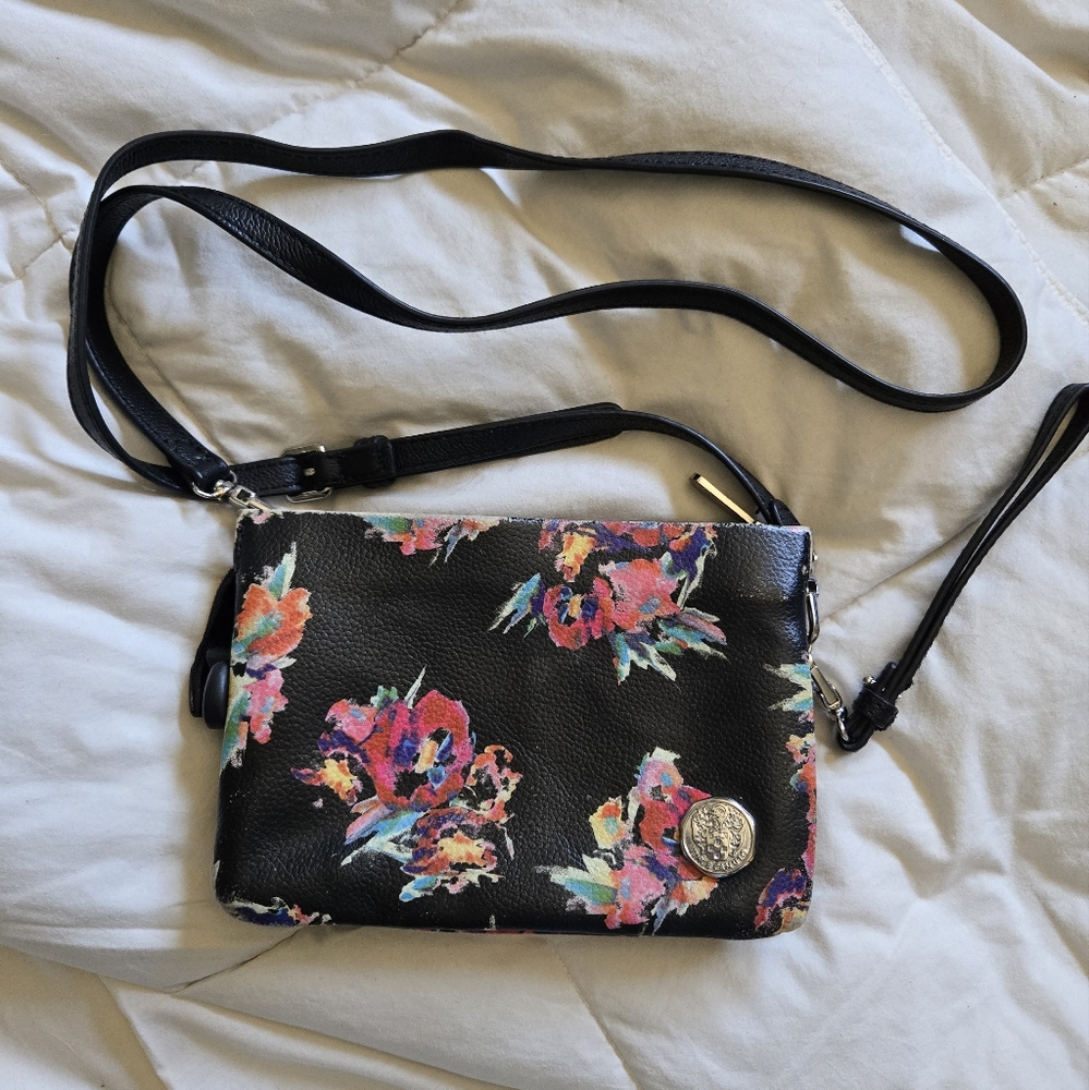 Vince Camuto Black Floral Crossbody Bag